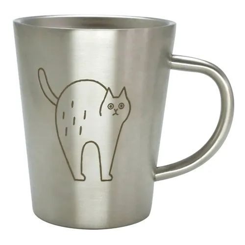 【飛魚愛日貨】貓咪日常雙層不鏽鋼杯｜防結露不流汗-規格圖1