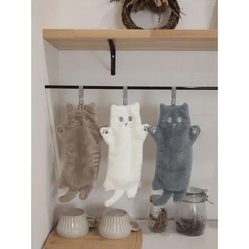 【飛魚愛日貨】哇～！舉手貓咪｜可掛式擦手巾-細節圖2