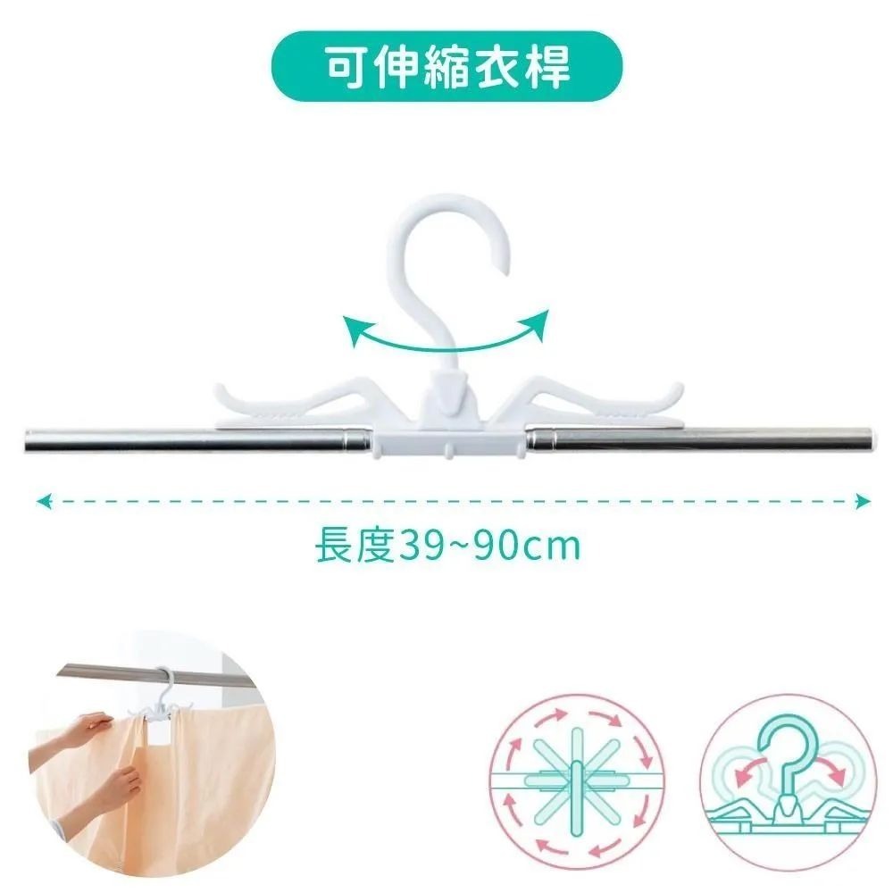 【飛魚愛日貨】「空間倍增」床包伸縮快乾架-細節圖4