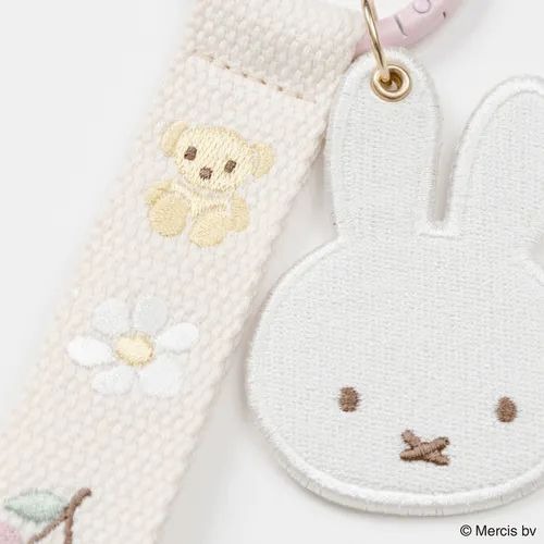 【預購】Miffy米飛兔刺繡吊帶鑰匙圈-細節圖3