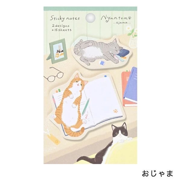 【飛魚愛日貨】貓咪造型便條紙 便利貼-細節圖4