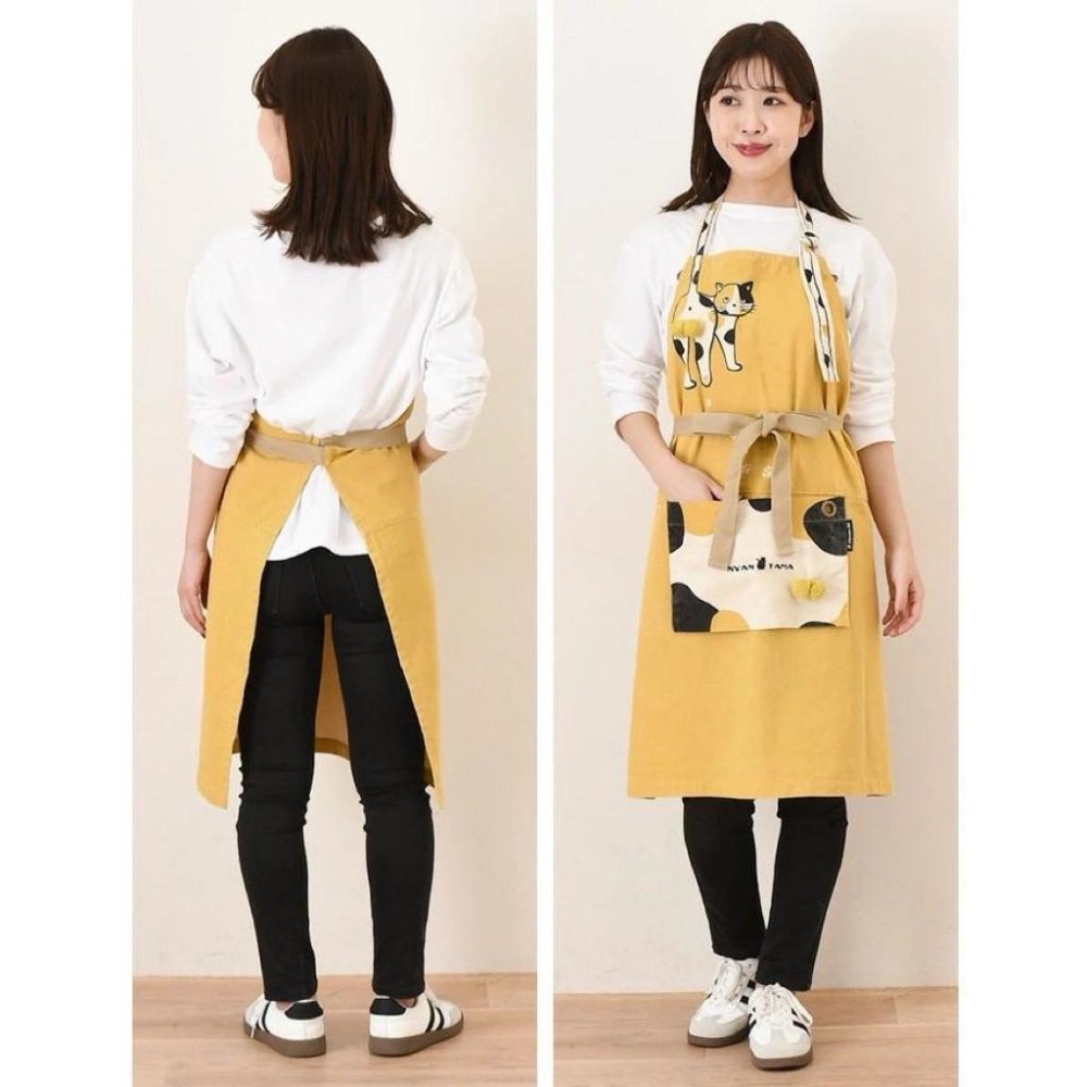 日本AND PACKABLE 現貨 圍裙 東京 工作圍裙 布圍裙 廚房圍裙 可收納 特色圍裙 插畫圍裙 多種款式-細節圖5