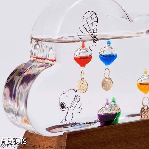 【飛魚愛日貨】史努比玻璃浮球溫度計雲-細節圖7