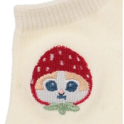 【飛魚愛日貨】mofusand 猫福珊迪襪子 刺繡襪 日系 女襪 貓咪 可愛 動物 刺繡 腳踝襪 女生可愛貓咪襪-細節圖6