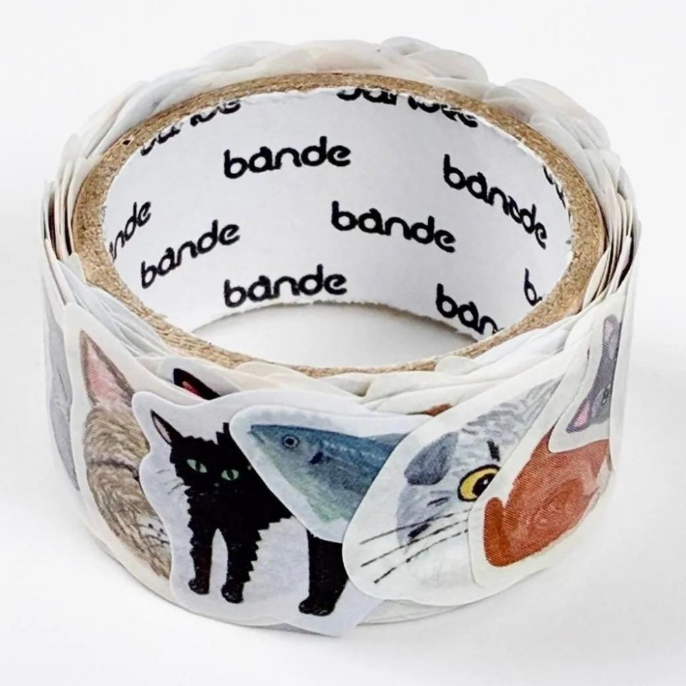 【飛魚愛日貨】Bande 捲狀貓咪貼紙-細節圖3