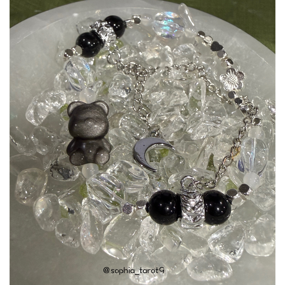 銀曜石手串-細節圖2