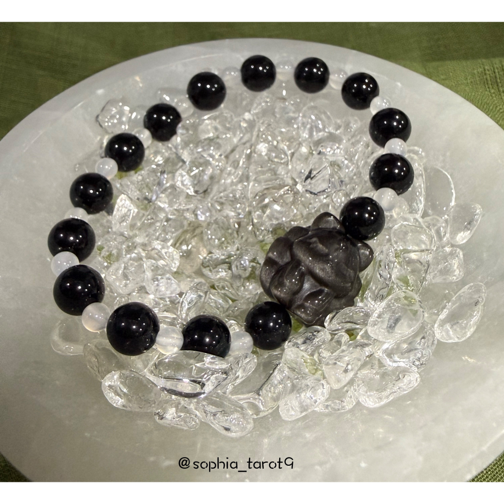 銀曜石手串-細節圖3