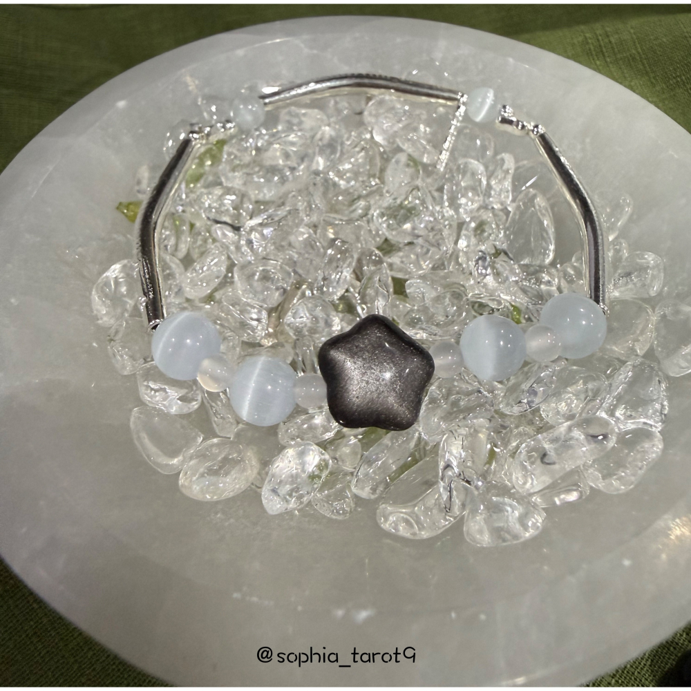 銀曜石手串-細節圖4