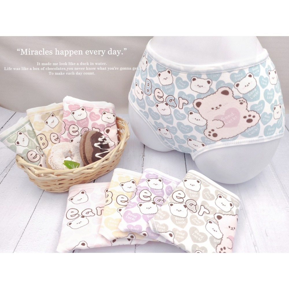 庭兒柑仔店🍊【36ZNL91】M-L 棉質內褲 彈力內褲 卡通內褲 超透氣 三角褲 女生內褲 學生女孩-細節圖8