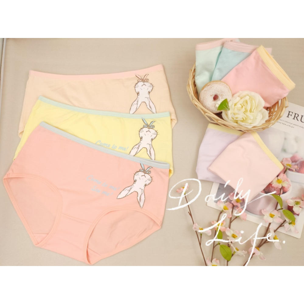 庭兒柑仔店🍊【20JT9】阿比兔 棉感小褲 內褲 M-L 三角褲 viscose 棉質 兔子-細節圖7