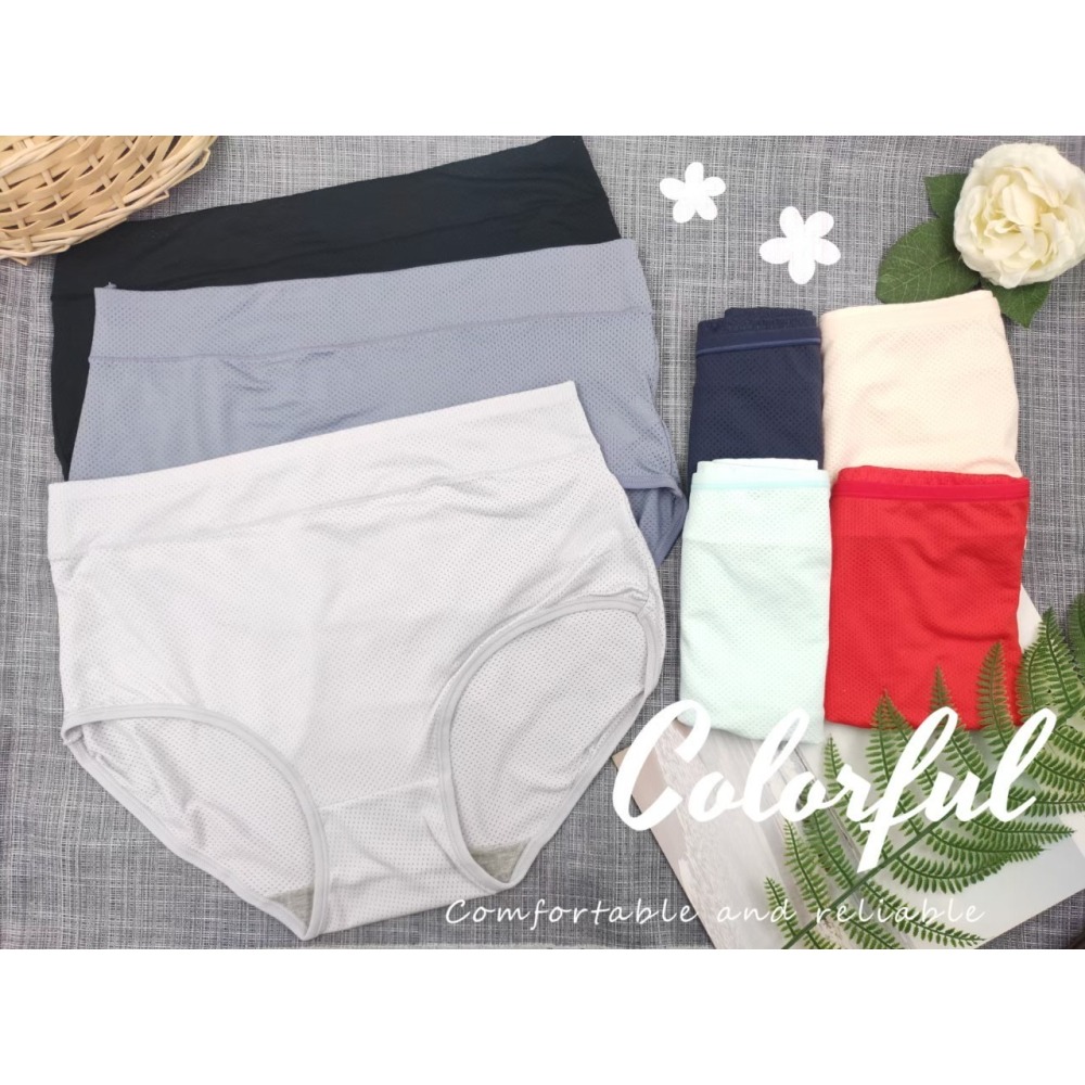 庭兒柑仔店🍊【11DL74】大彈力 透氣褲 洞洞褲 三角褲 內褲 女生內褲 舒適 大尺碼-細節圖6
