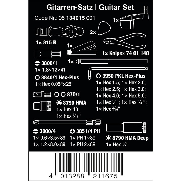 德國【WERA】 9100 專業吉他維修工具 21件組-附帆布包-細節圖9