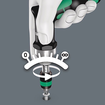 德國【WERA】1/4″槍型可調式扭力起子3.0-6.0Nm 7442-細節圖6