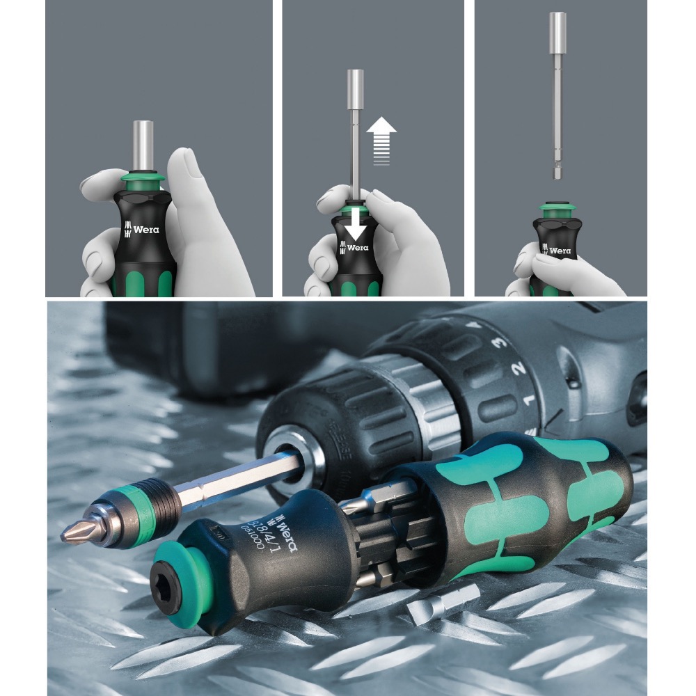 德國【WERA】頂級全方位6支起子組 KK-28 多功能起子組 內附起子頭 延長接桿  接桿也可在電動起子上使用-細節圖3