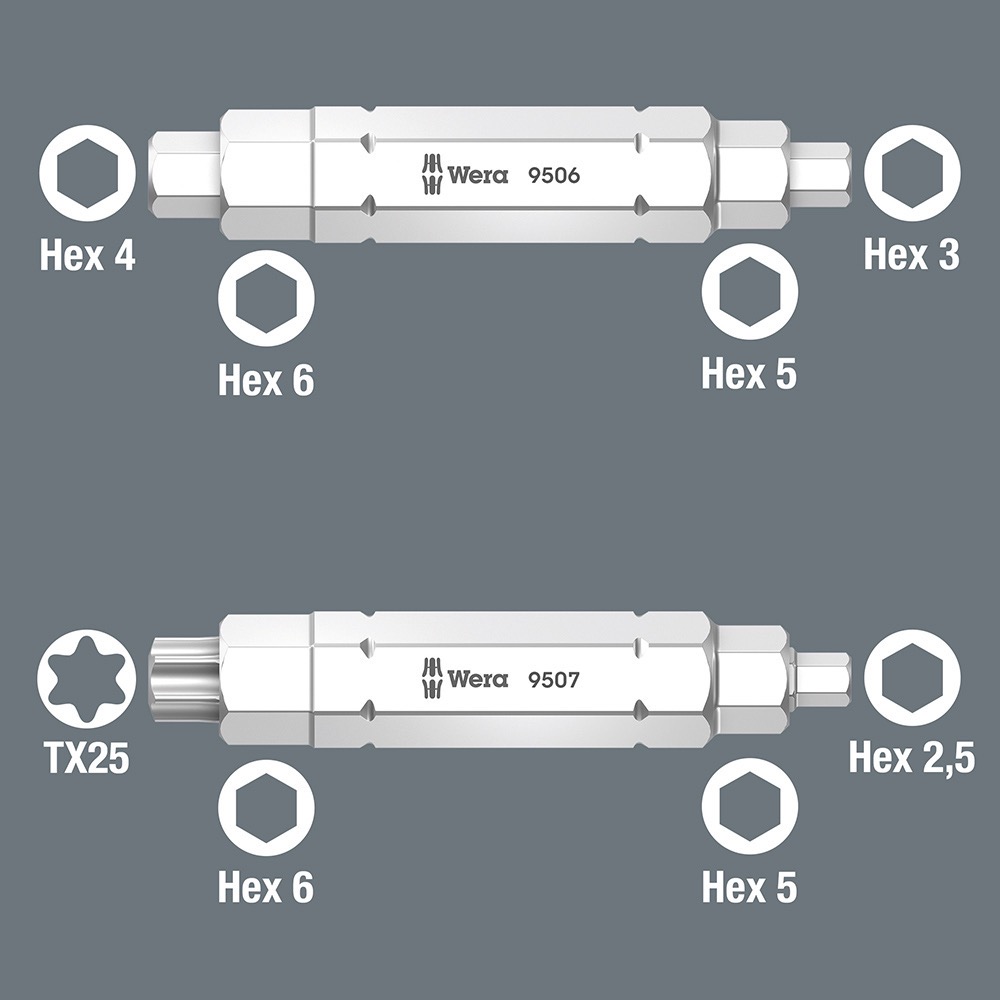 德國【WERA】B15 鐵馬撬胎器x3 附雙頭起子頭 腳踏車工具套組-細節圖2
