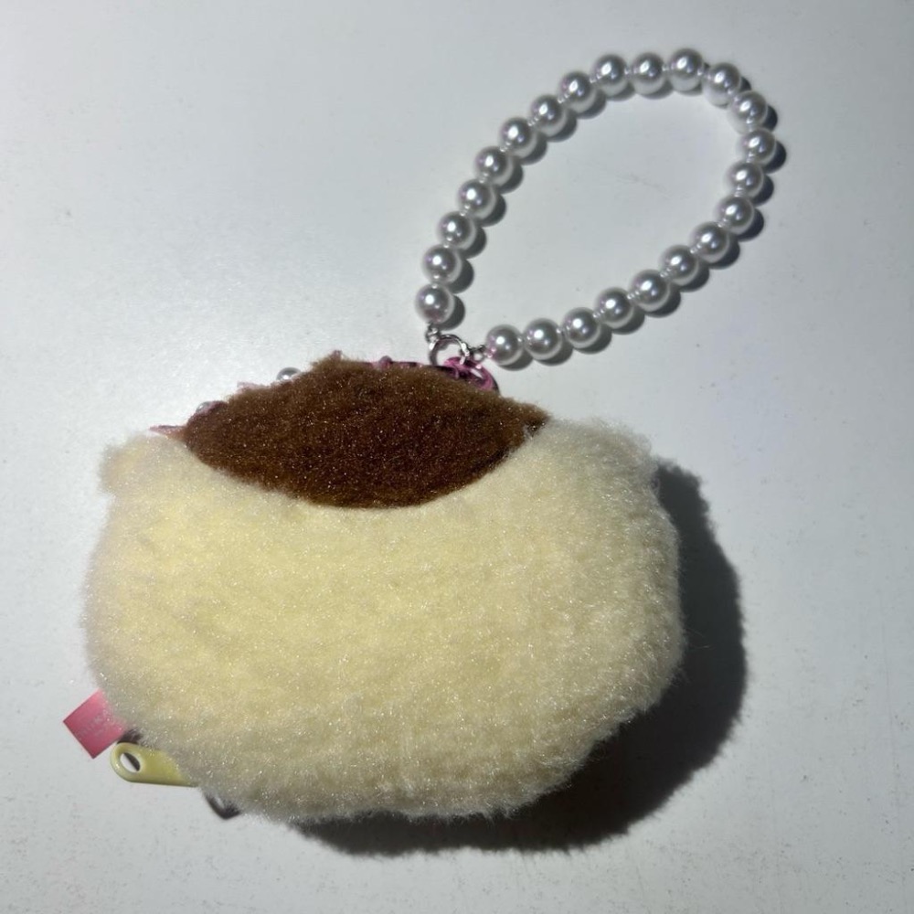 吉伊卡哇 名創櫻花季 毛絨大頭零錢包珍珠鏈零錢包 栗子款（無牌袋）-細節圖2