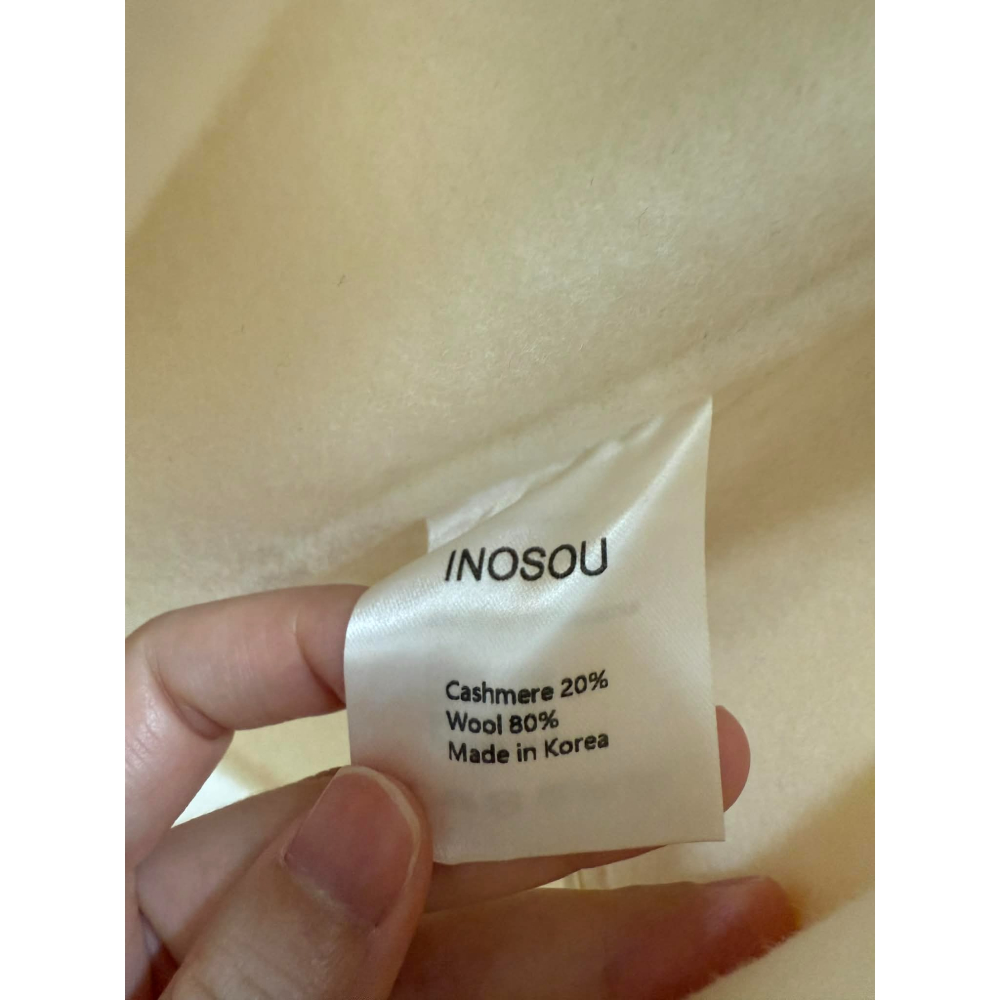 全新轉賣 正韓 INOSOU 江南千金羊毛大衣外套-細節圖11