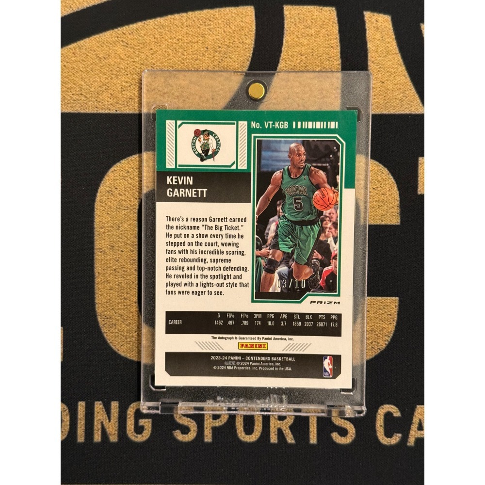 NBA Panini Kevin Garnett 2023-24 Season Ticket Auto /10-細節圖2