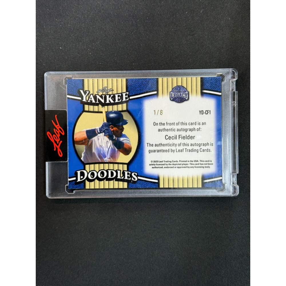 MLB Leaf Cecil FielderI 2025 Bronx Legacy Auto /8-細節圖2
