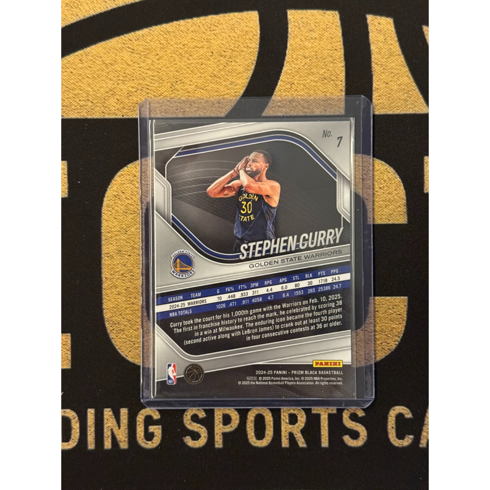 NBA Panini Stephen Curry 2024-25 Prizm Black Base-細節圖2