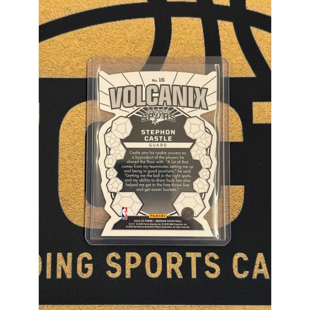 NBA Panini Stephon Castle 2024-25 Obsidian Vocanix RC-細節圖2