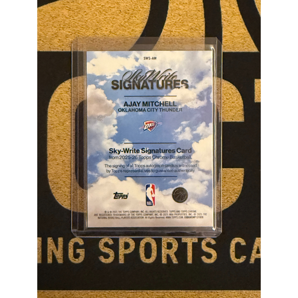 NBA Topps Ajay Mitchell 2025-26 Sky-Write Auto 代-細節圖2