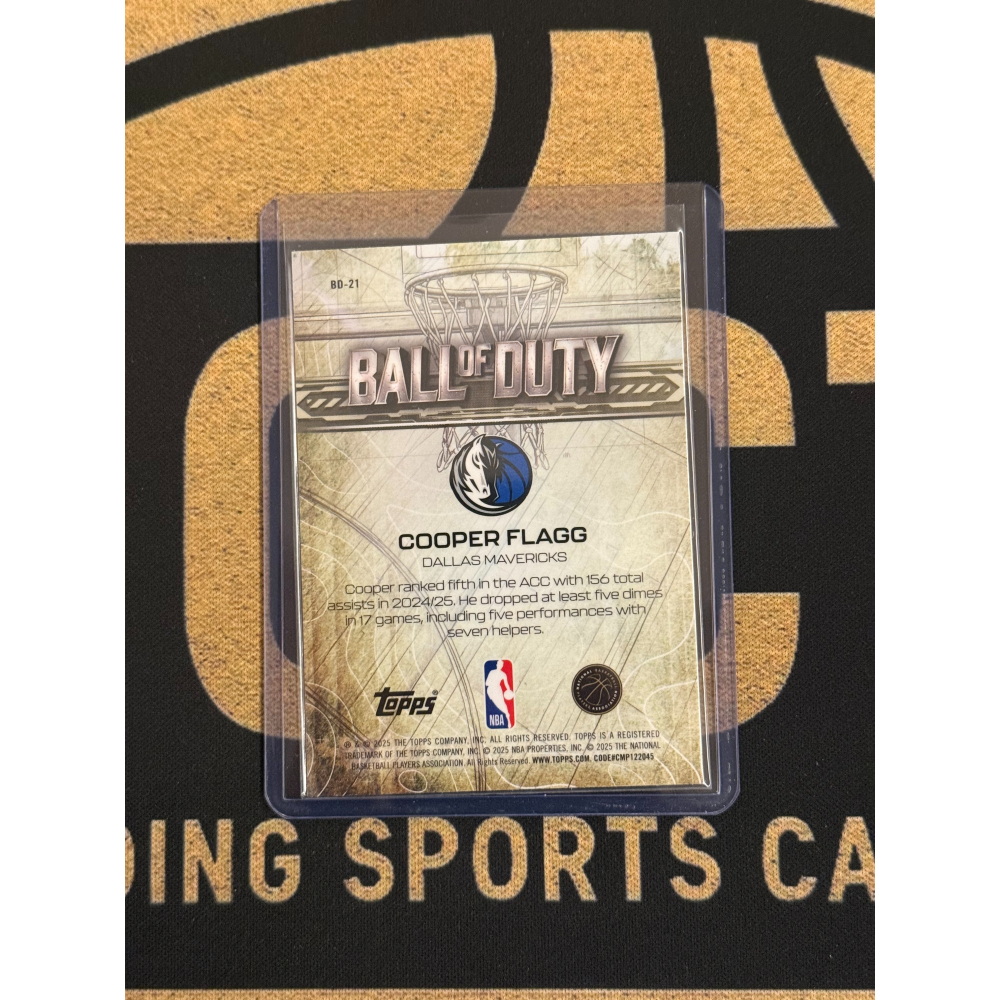 NBA Topps Cooper Flagg 2025-26 Ball of Duty RC 代-細節圖2
