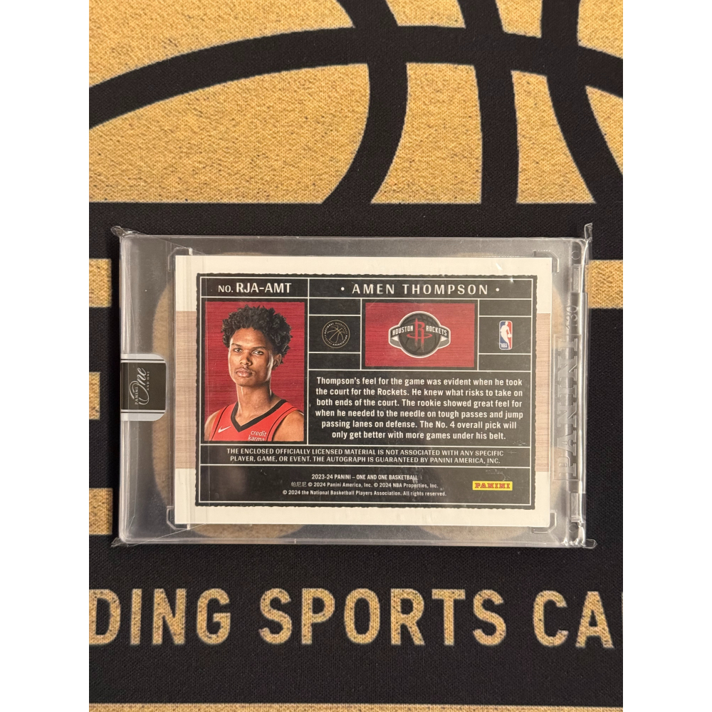 NBA Panini Amen Thompson 2023-24 One and One RPA /35 RC-細節圖2