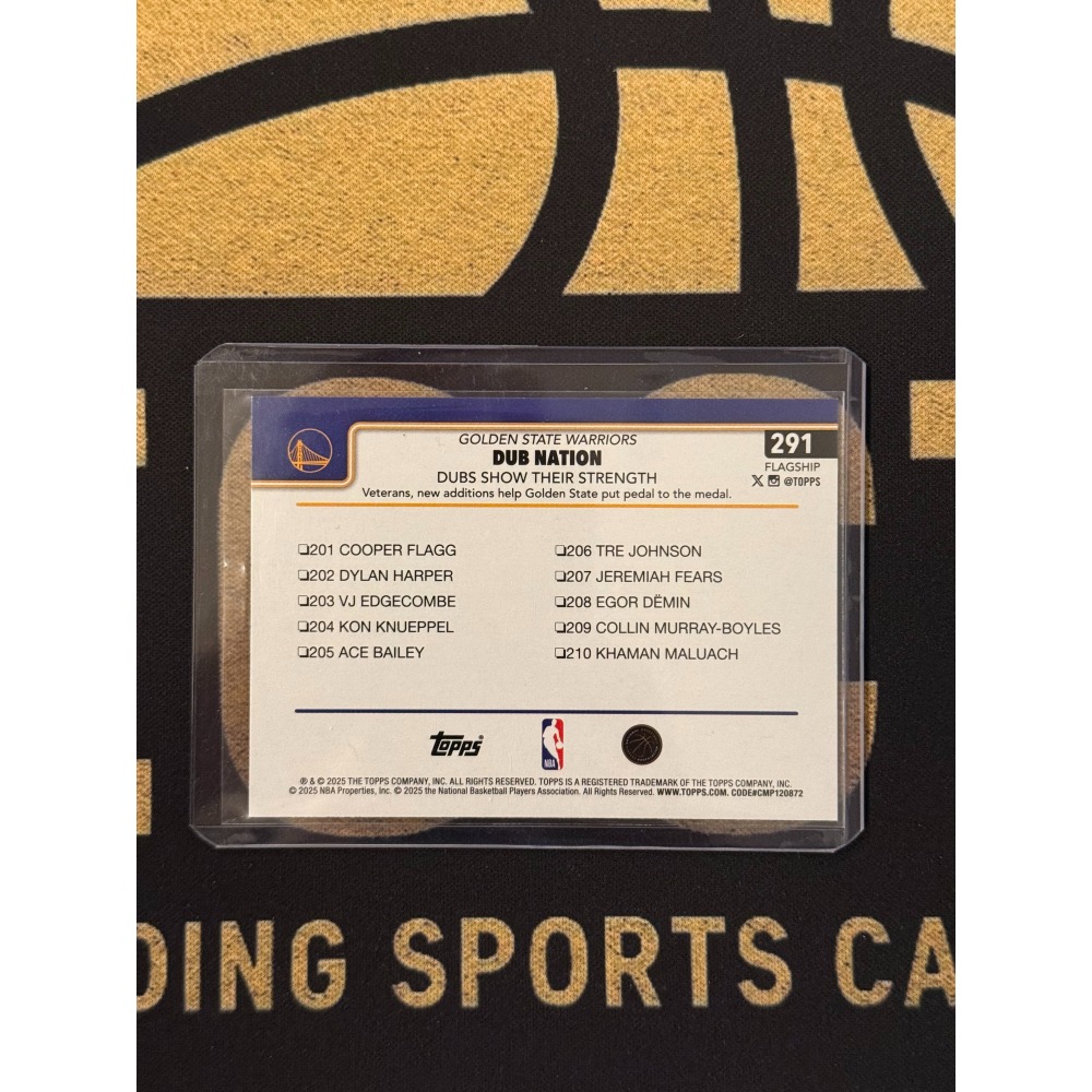 NBA Topps Stephen Curry 2025-26 Flaggship Dubs Show Foil-細節圖2