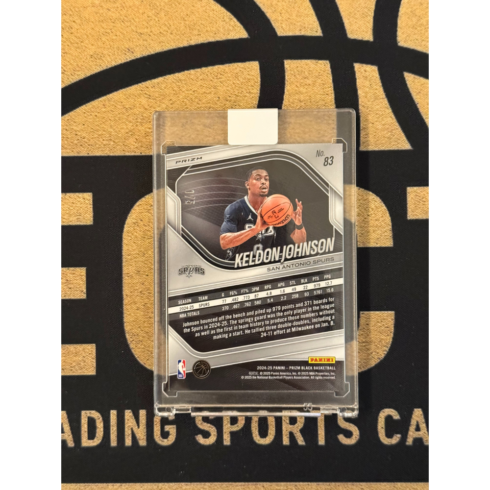NBA Keldon Johnson Panini 2024-25 Prizm Black vinyl /5 代-細節圖2