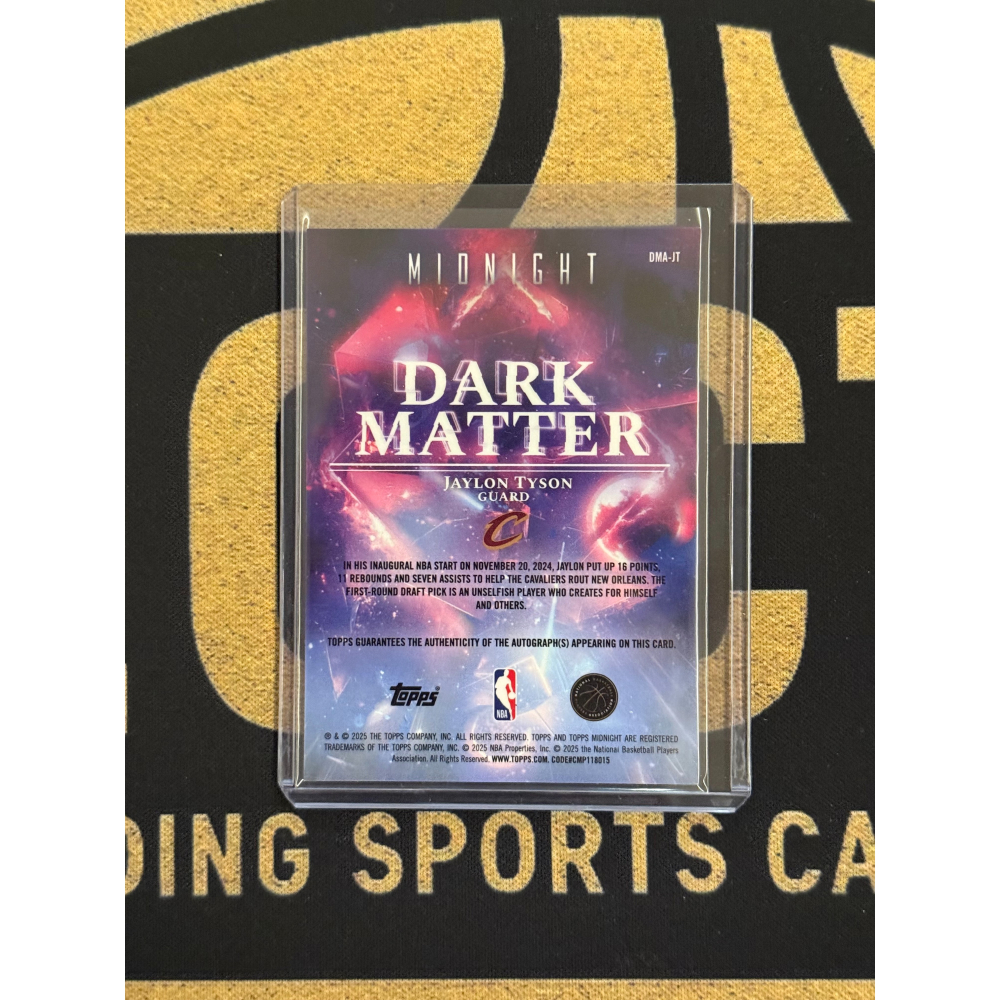 NBA Jaylon Tyson Topps 2025-26 Midnight Auto /35-細節圖2
