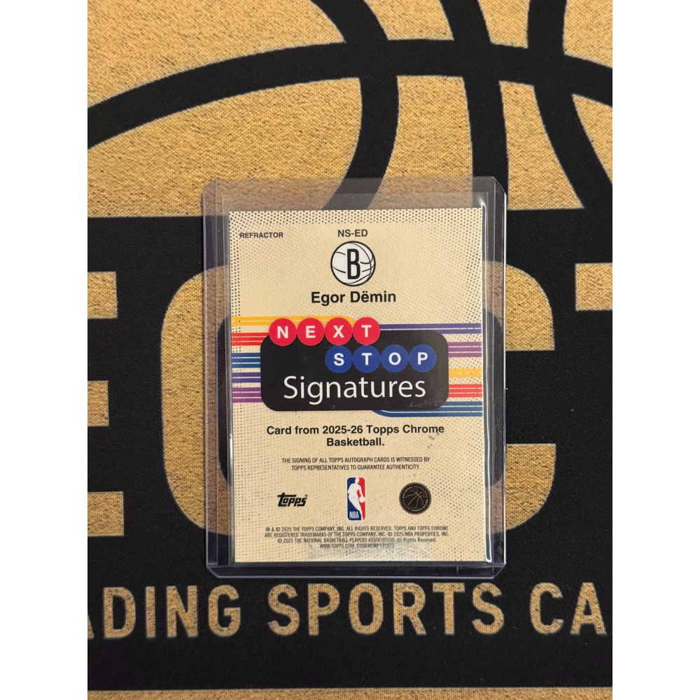 NBA Egor Demin Topps Chrome 2025-26 Next Stop Refractor 代-細節圖2