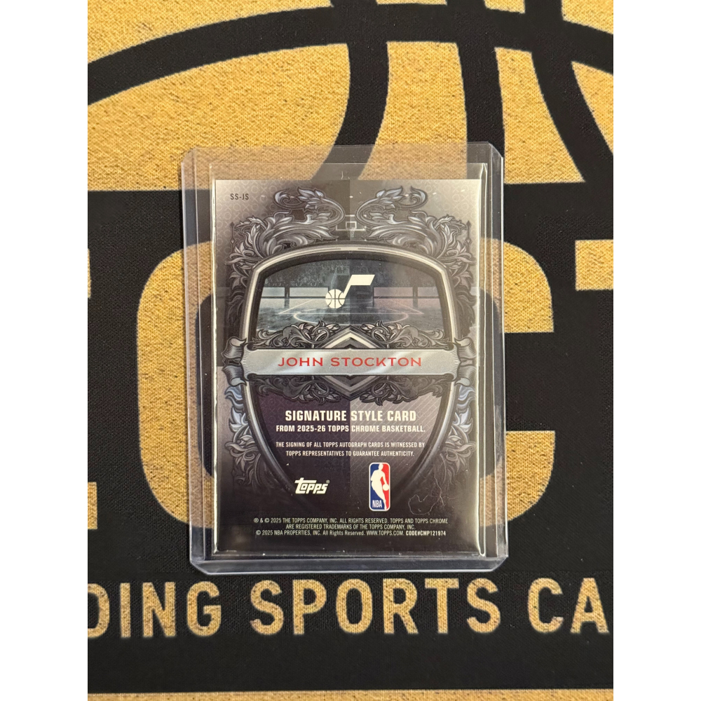 NBA John Stockton Topps Chrome 2025-26 Signature Style 紫 代-細節圖2
