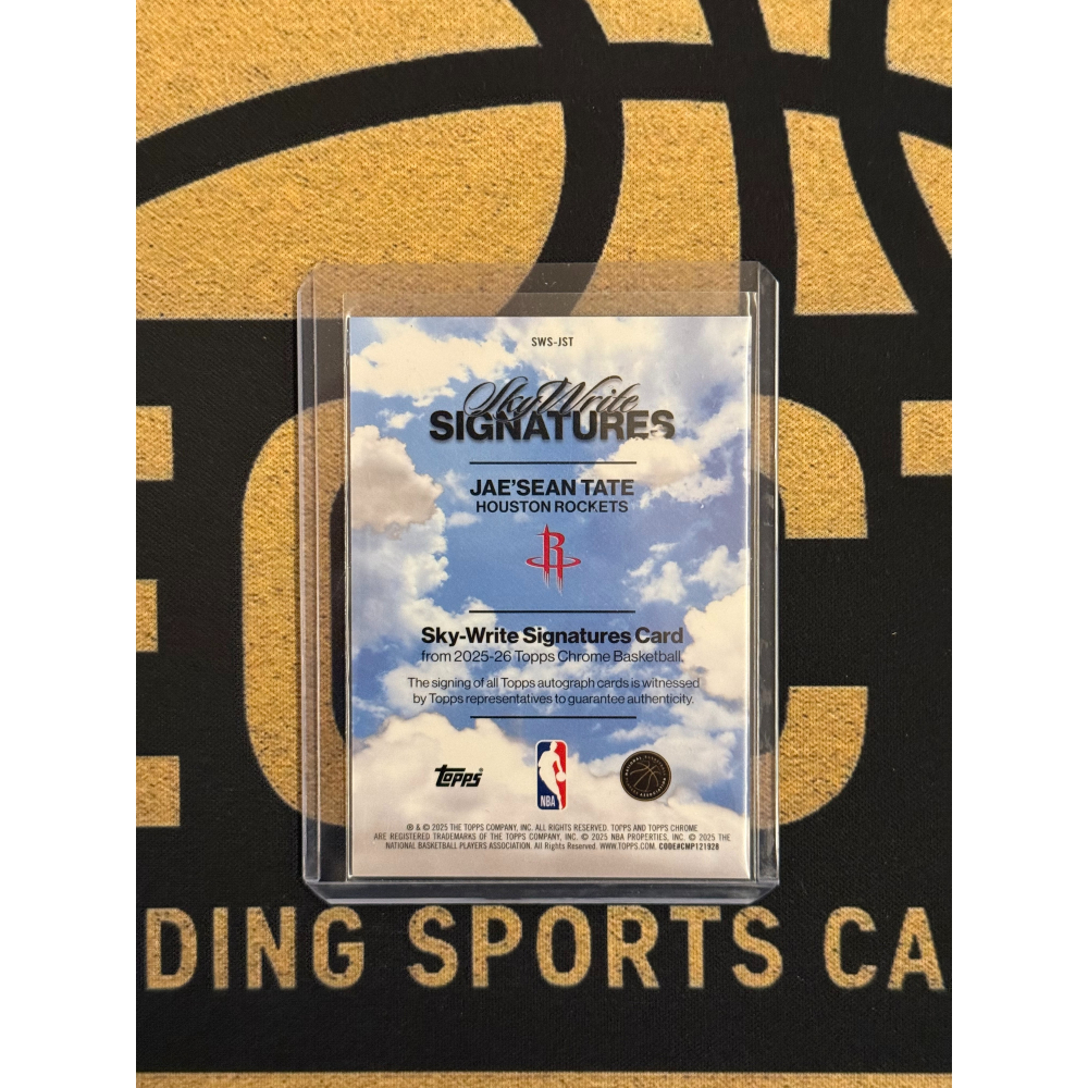 NBA Jae＇sean Tate Topps Chrome 2025-26 Sky Write 藍 /150 民-細節圖2