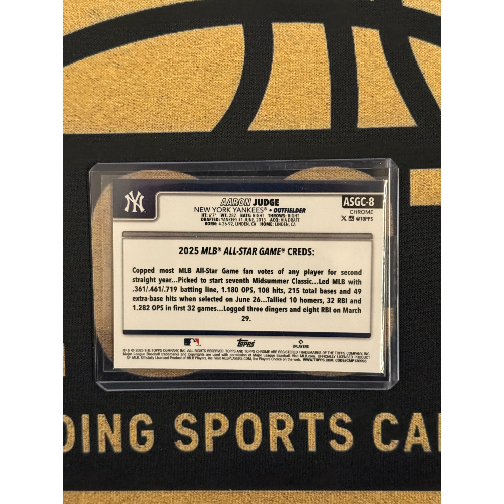 MLB 2025 Topps Chrome Aaron Judge All-Star Game 民-細節圖2