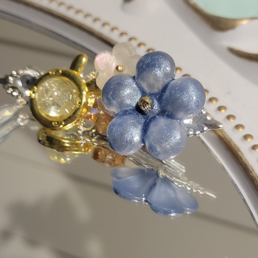 🌟戀與深空 沈星回 星辰花 印象髮夾-細節圖3