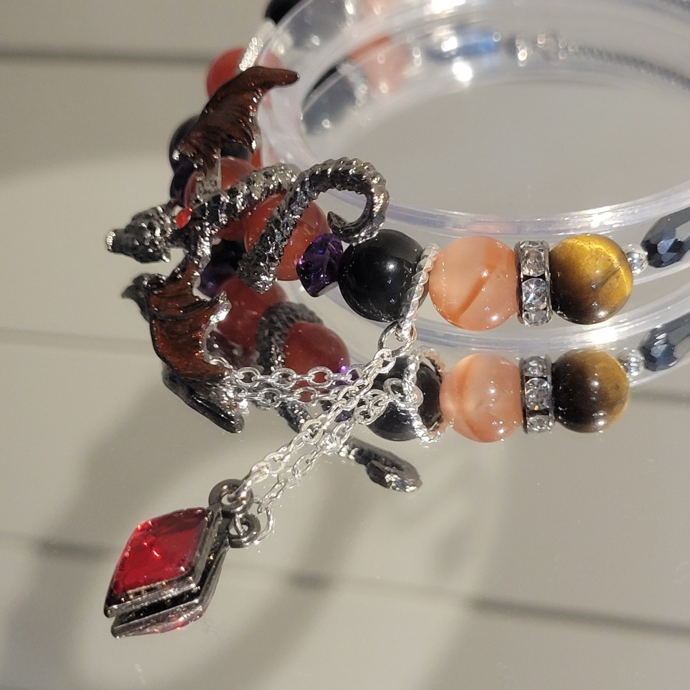 🐲戀與深空 秦徹 龍影殞落處 天然石手環-細節圖3