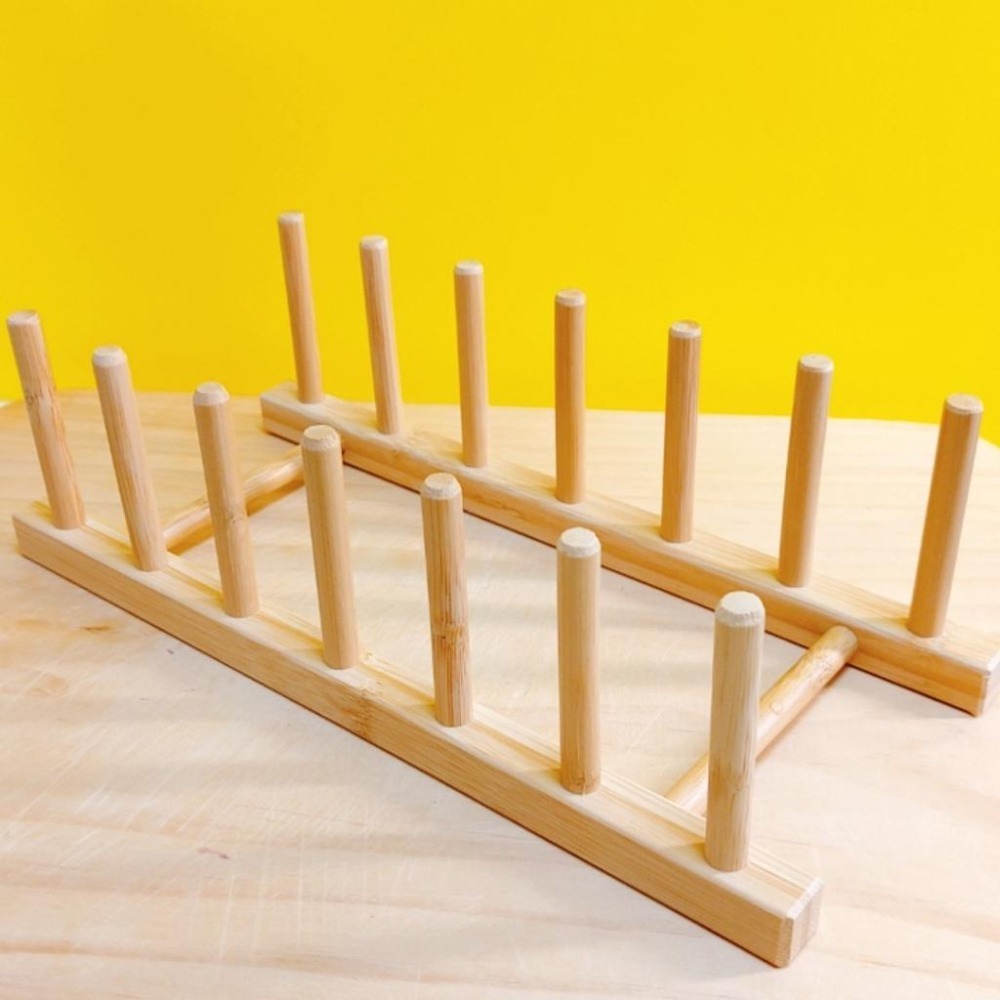 北歐風竹子置盤架 竹製置盤架 置盤架 盤架 竹子碗盤架 碗盤架 盤子架 竹子製作 廚房盤架 廚房收納 餐盤架 餐盤收納-細節圖5