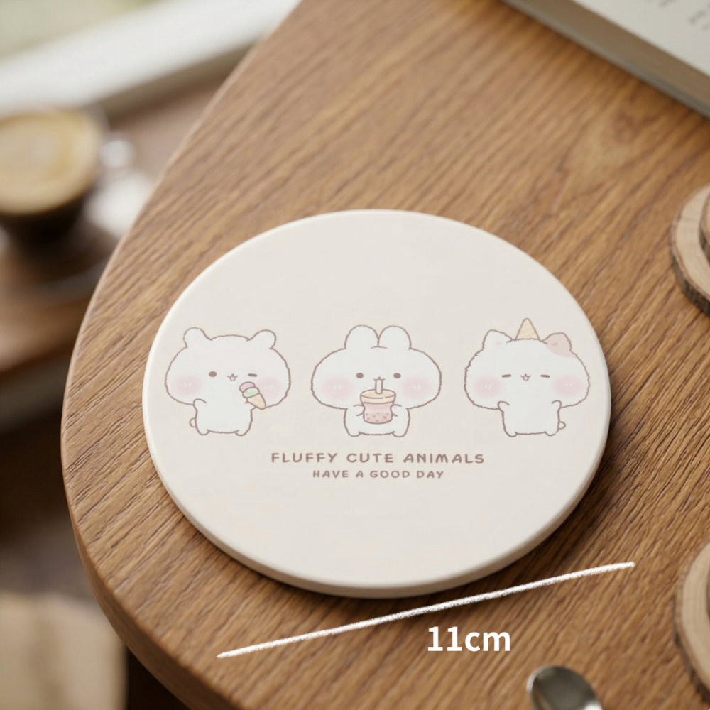 維亞文創陶瓷大吸水杯墊 台灣鶯歌製造 陶瓷吸水杯座 陶瓷吸水杯墊 大吸水杯墊 杯墊 大杯墊 文創杯墊 陶瓷杯墊-細節圖2