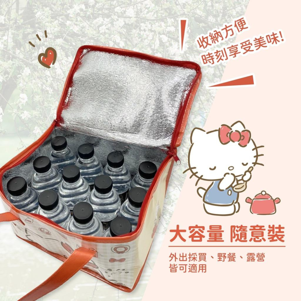 正版Kitty保溫保冷袋 輕便保溫提袋 加厚 三層防水保冷袋 防水保溫保冷便當袋 保冷袋 保溫袋 保冰袋 野餐袋 餐袋-細節圖5