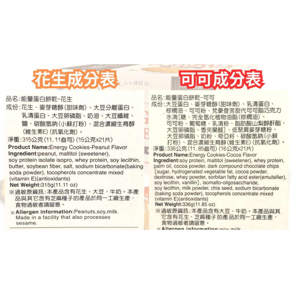 【身心輕盈三日營優惠】能量蛋白餅乾 蛋白質餅乾 無麩質 無澱粉 無蔗糖 無麩質 高蛋白餅乾 蛋白質 蛋白質零食 代餐-細節圖6