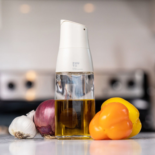 zuutii 油壺 廚房 自動開蓋 油罐 調料瓶 加拿大 玻璃 醬油瓶 重力油瓶