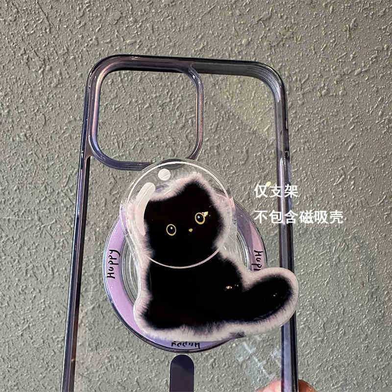 紫圈小黑貓磁吸款