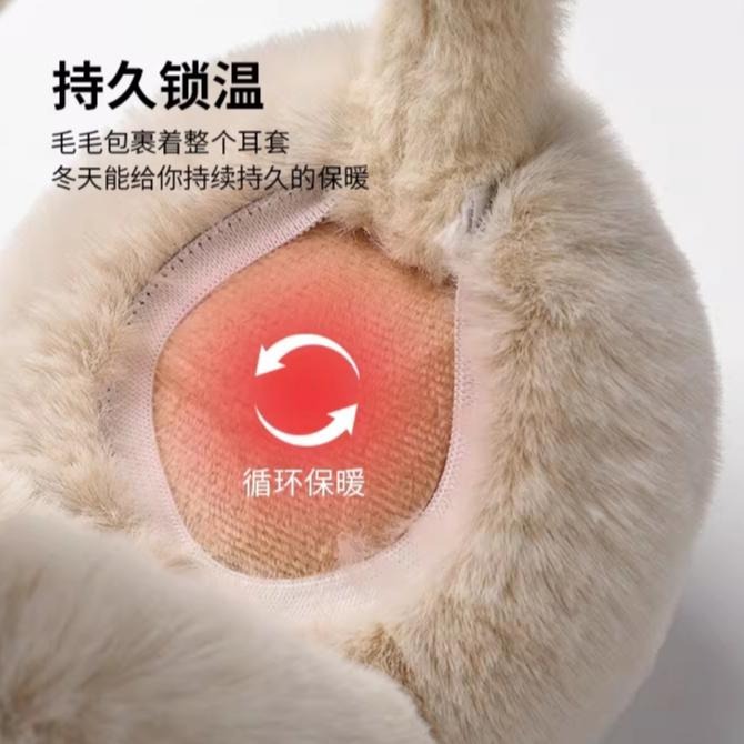 秋冬防寒 絨毛保暖耳罩 保暖耳罩 可折疊收納 防寒防凍耳罩 賞楓賞雪 保暖配件 耳朵保暖 出遊保暖 毛毛耳罩 台灣現貨-細節圖4