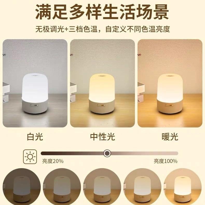 觸控小夜燈 遙控小夜燈 床頭夜燈 床頭小夜燈 聖誕燈 床頭燈 可調節亮度 充電款小夜燈 哺乳燈 樓梯燈 台灣現貨-細節圖3