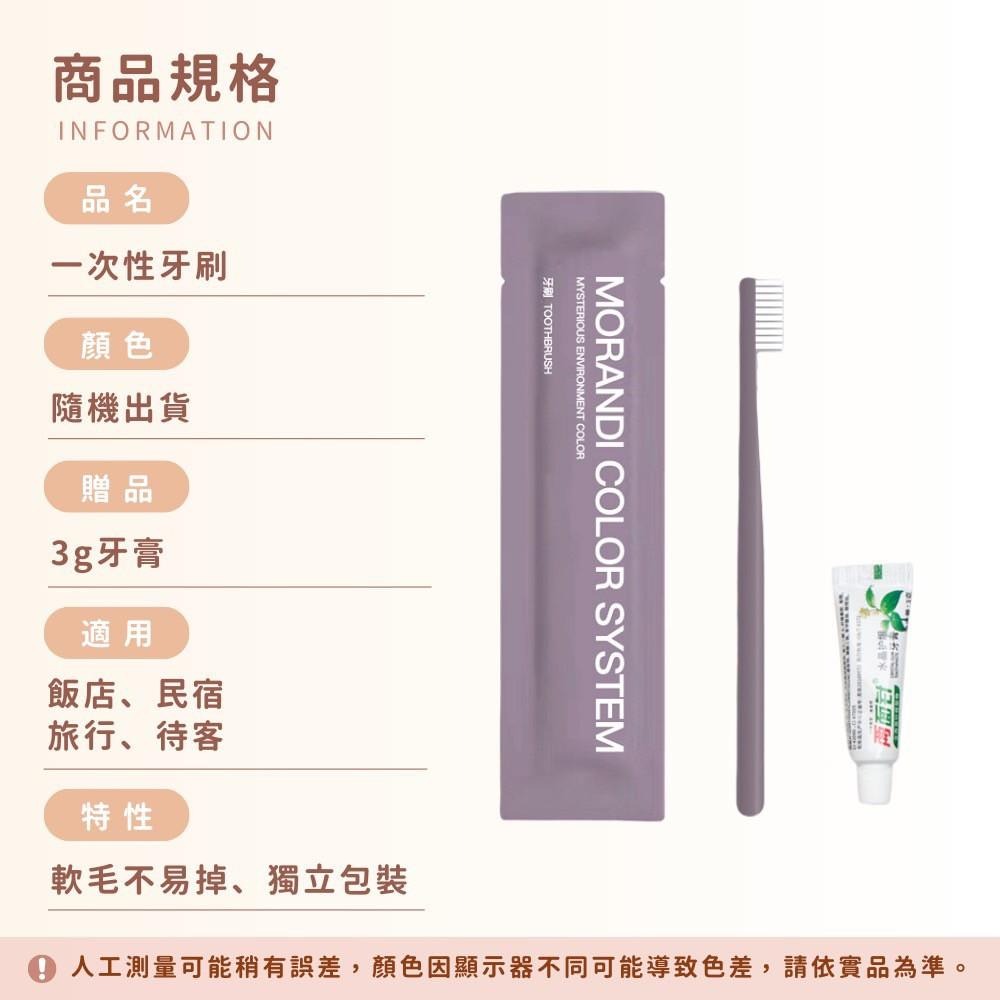 一次性牙刷牙膏 拋棄式牙刷 旅行牙刷 一次性牙刷組 一次性牙刷 民宿牙刷 超細軟毛 莫蘭迪色系 旅行用品 台灣現貨-細節圖3