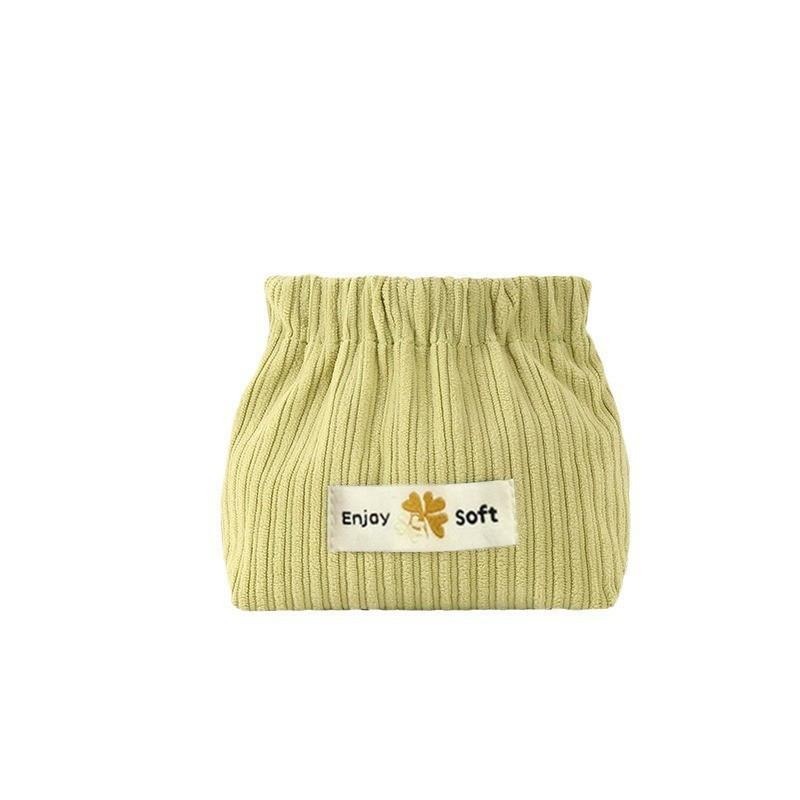 燈芯絨彈片收納包 耳機包 包包 彈片零錢包 彈片收納袋 衛生棉收納 彈片包  彈片化妝包 收納包 零錢包 台灣現貨-細節圖2