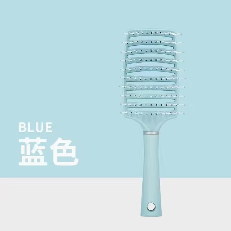 大彎排骨梳 藍色