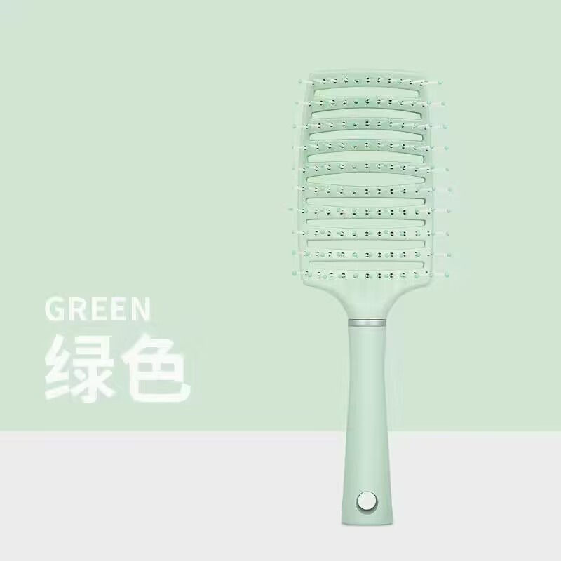 大彎排骨梳 綠色