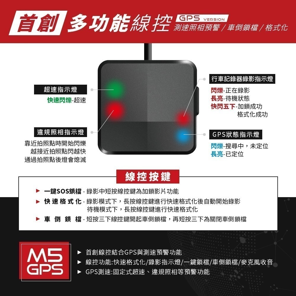 黑豹M5G 前後雙鏡頭機車行車紀錄器【送64G記憶卡】-細節圖6